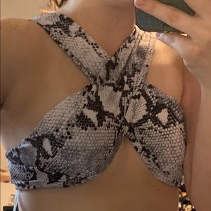 Snakeskin swimsuit TOP ONLY